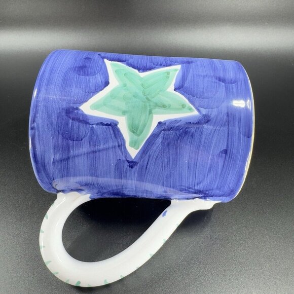 Deruta Italian Pottery Coffee Mug Cup Christmas Holiday Snowman Italy Handmade - Picture 8 of 13